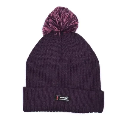 Bonnet D'hiver RockJock - Couleurs Bloquées, Doublure Polaire Teddy, Pompon - Taille Unique (57-61 Cm) - Pour Hommes Et Femmes